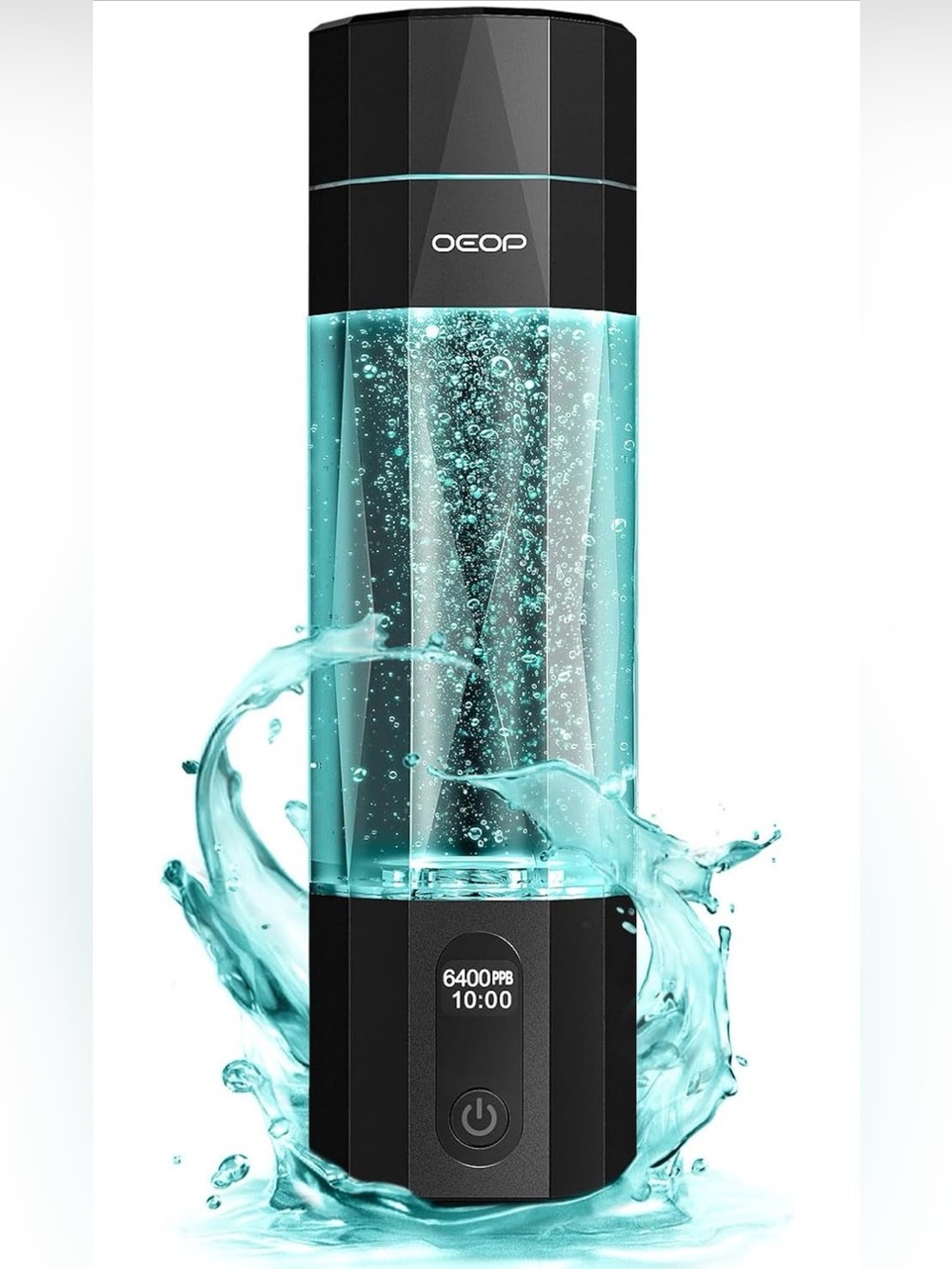Portable Hydrogen Water Bottle - 6400PPB, SPE/PEM Certified, 7oz